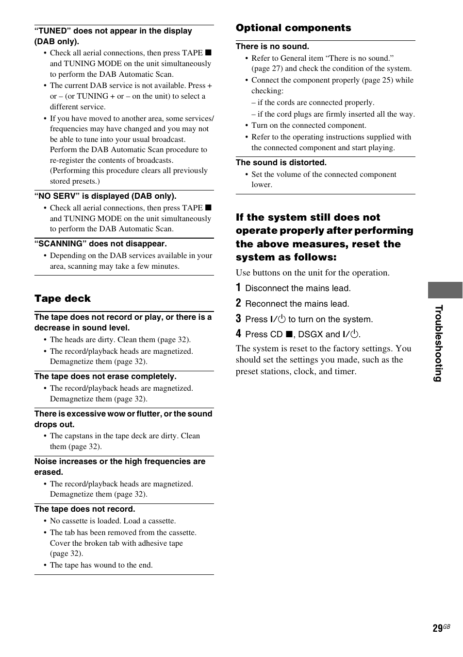 Sony CMT-GPX9DAB User Manual | Page 29 / 36