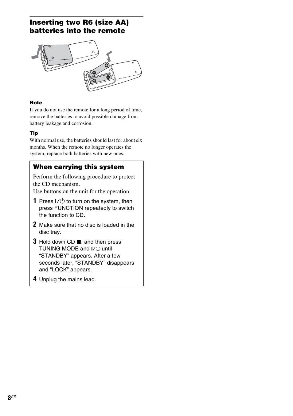 Sony CMT-GPX9DAB User Manual | Page 8 / 36