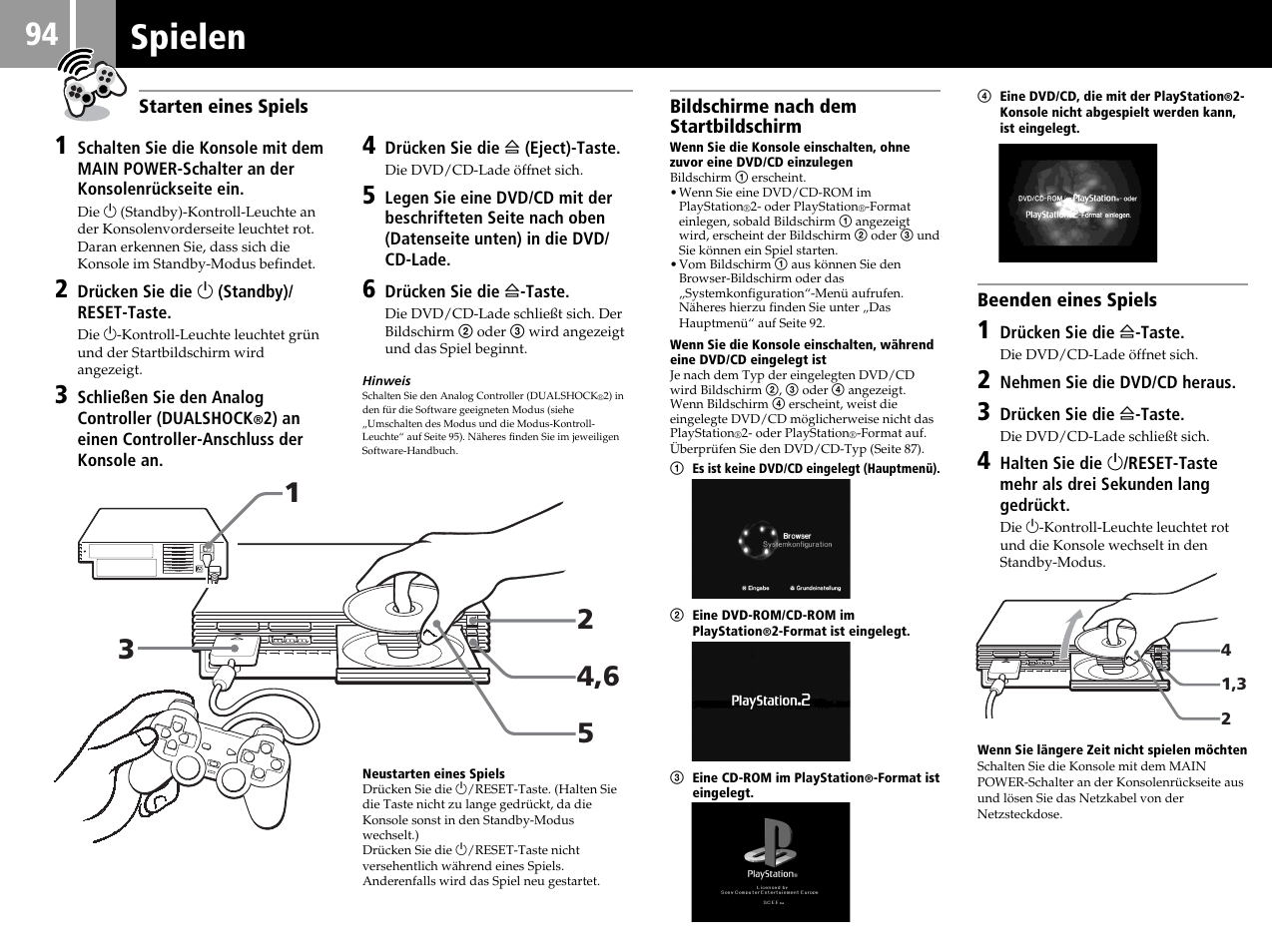 Spielen | Sony SCPH-50004 SS User Manual | Page 94 / 116