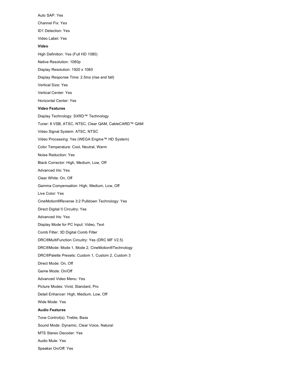 Sony GRAND WEGA KDS-R60XBR2 User Manual | Page 2 / 4