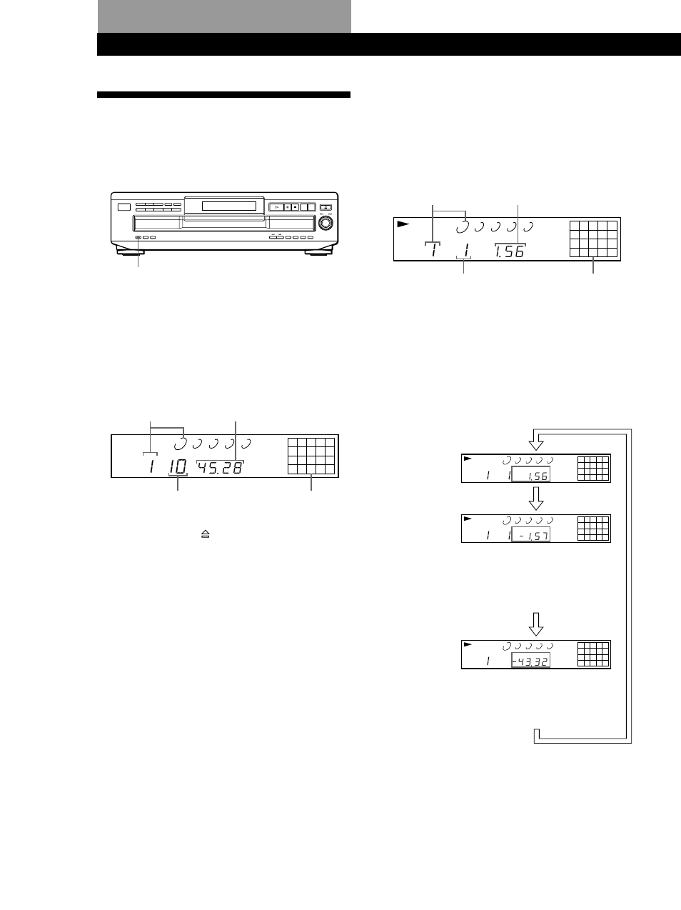 Utilisation de la fenêtre d’affichage, Lecture de disques compacts, Vérification de la durée résiduelle | Sony CDP-CE335 User Manual | Page 26 / 56