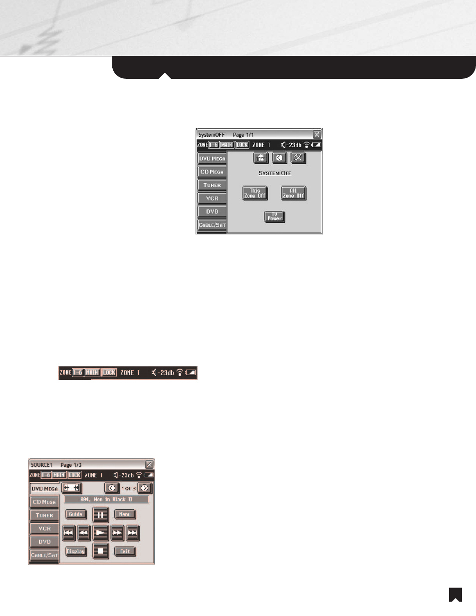 Using the rf remote commander unit, Turning the system off, Locking a source | Controlling the dvd megastorage 400-disc changer | Sony NHS-2000 User Manual | Page 9 / 28