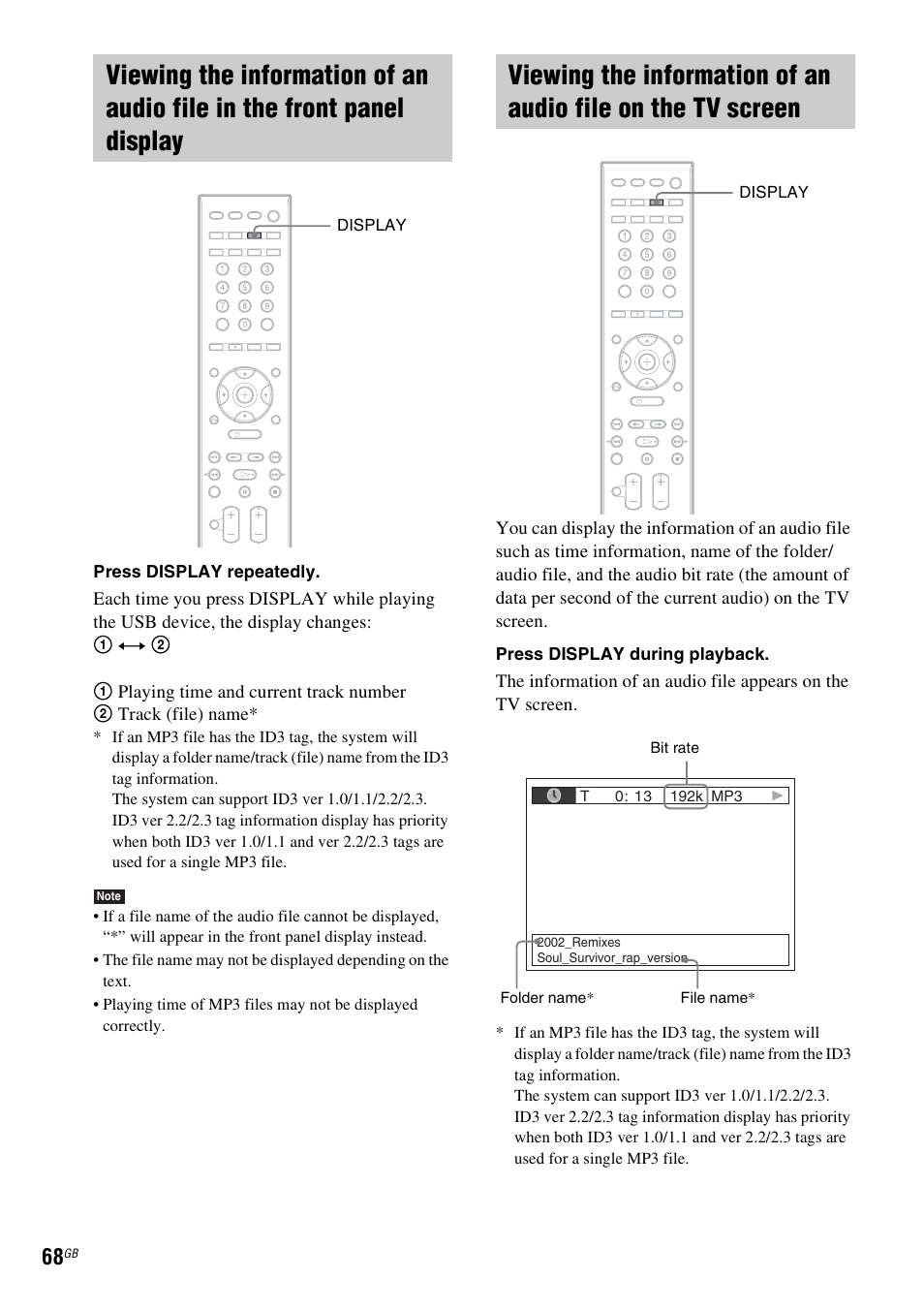 Sony 3-398-069-14(1) User Manual | Page 68 / 115