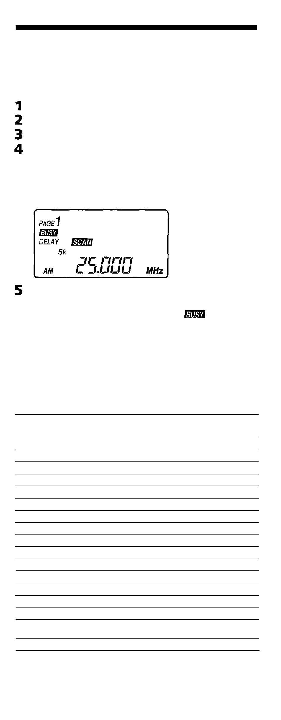 Receiving in the scanning mode, Band scanning, Frequency range of the bands | Sony ICF-SC1PC User Manual | Page 10 / 39