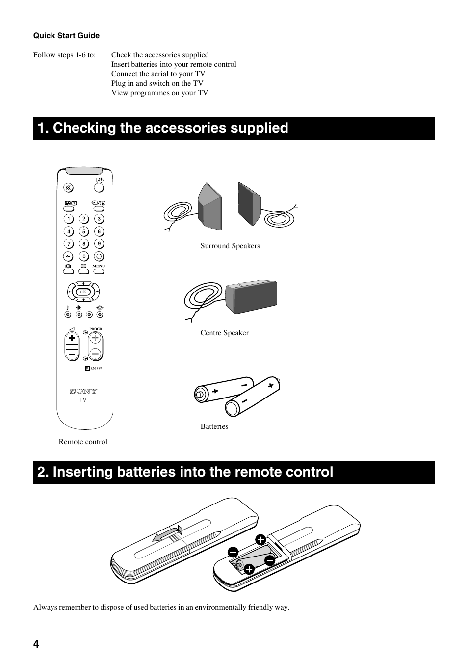 Sony KV-28DS20U User Manual | Page 6 / 38