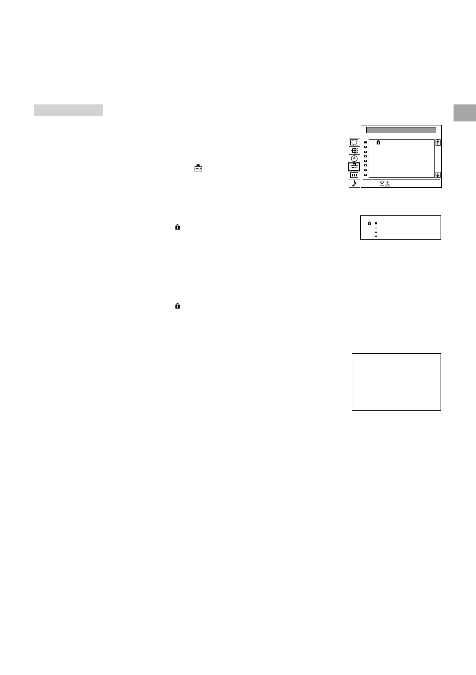 Tuning in a channel temporarily, Cancelling blocking, Parental lock | Sony KL-50W1 User Manual | Page 13 / 121