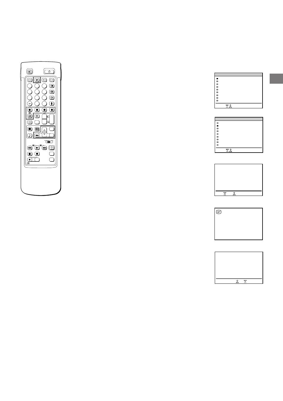 Using the teletext menu, User pages/preset user pages, Index | Top/bottom/full, Text clear, Subtitles, Reveal, Time page | Sony KL-50W1 User Manual | Page 21 / 121