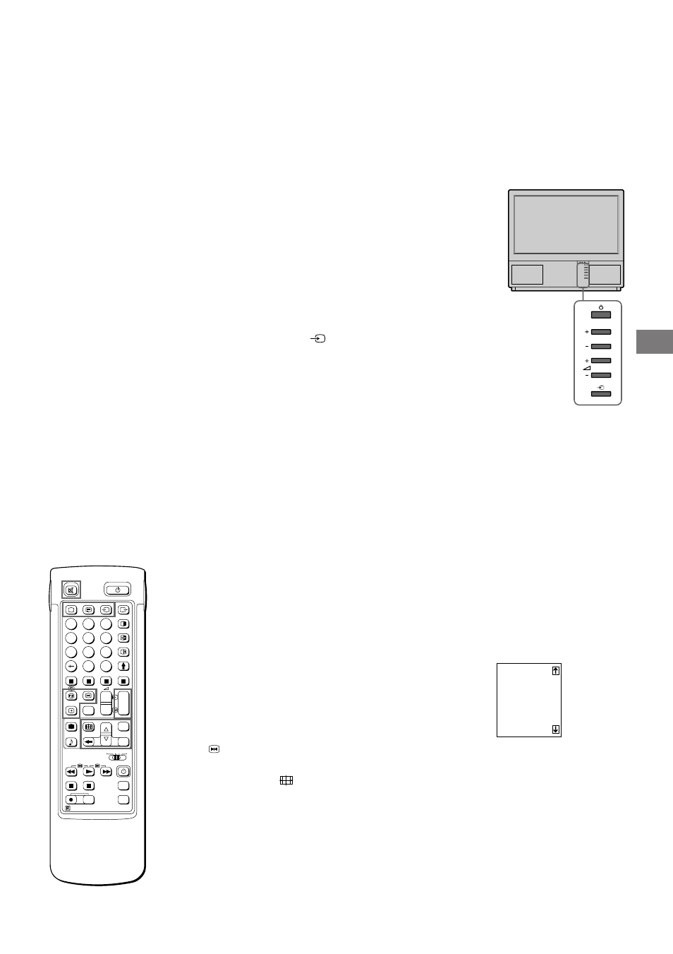 Ver teletexto ou imagens de vídeo, Outras funções úteis, Ver teletexto | Ver imagens de vídeo, Visualizar informações no ecrã, Cortar o som, Ver as horas, Activar a tabela de programas, Seleccionar programas de tv, Fixar a imagem | Sony KL-50W1 User Manual | Page 75 / 121