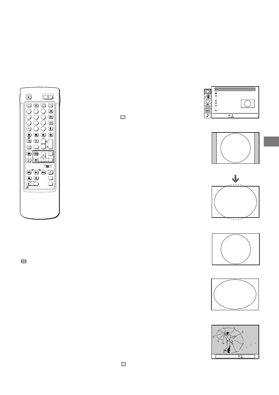 Utilizar o modo de ecrã/pap através do menu, Formatação automática | Sony KL-50W1 User Manual | Page 79 / 121