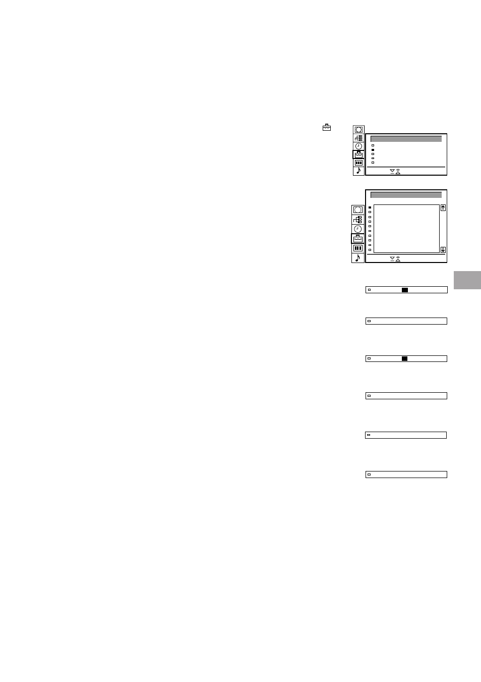 Manuell kanalinställning, 7manuellt, 7sökning | Sony KL-50W1 User Manual | Page 99 / 121