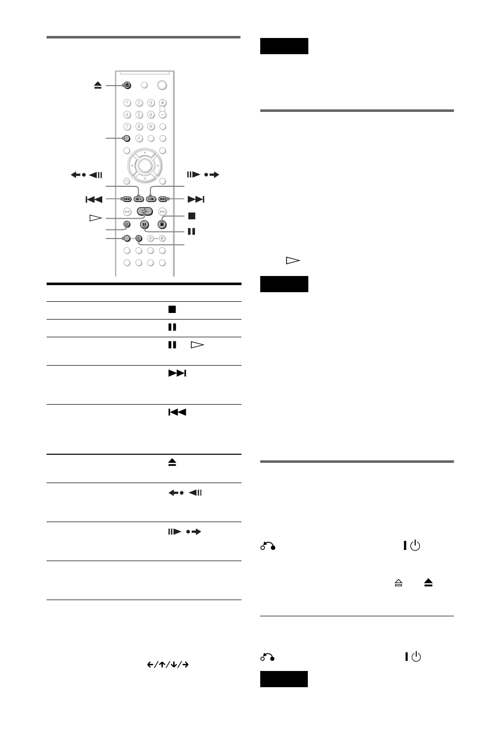 Ause) button (26), N (26, Open/close button (26) | Buttons (26, Stop button (26), Pause button (26), Additional operations, Playback quickly or slowly with sound, Locking the disc tray (child lock) | Sony DVP-K85P User Manual | Page 26 / 96