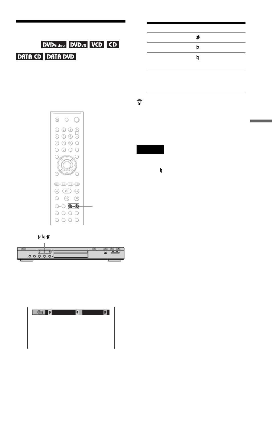 Changing the key (key control), Buttons (41), Changing the key | Key control), The following display appears | Sony DVP-K85P User Manual | Page 41 / 96
