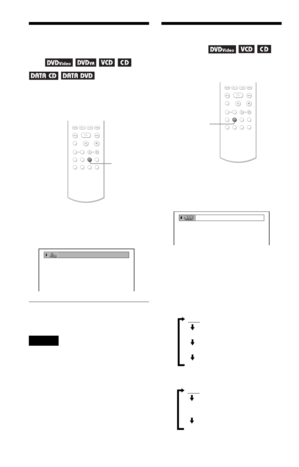 Playing karaoke with any stereo disc (karaoke pon), Selecting the vocals (vocal select), Vocal select button (42) | E pon button (42), Playing karaoke with any stereo disc, Selecting the vocals | Sony DVP-K85P User Manual | Page 42 / 96