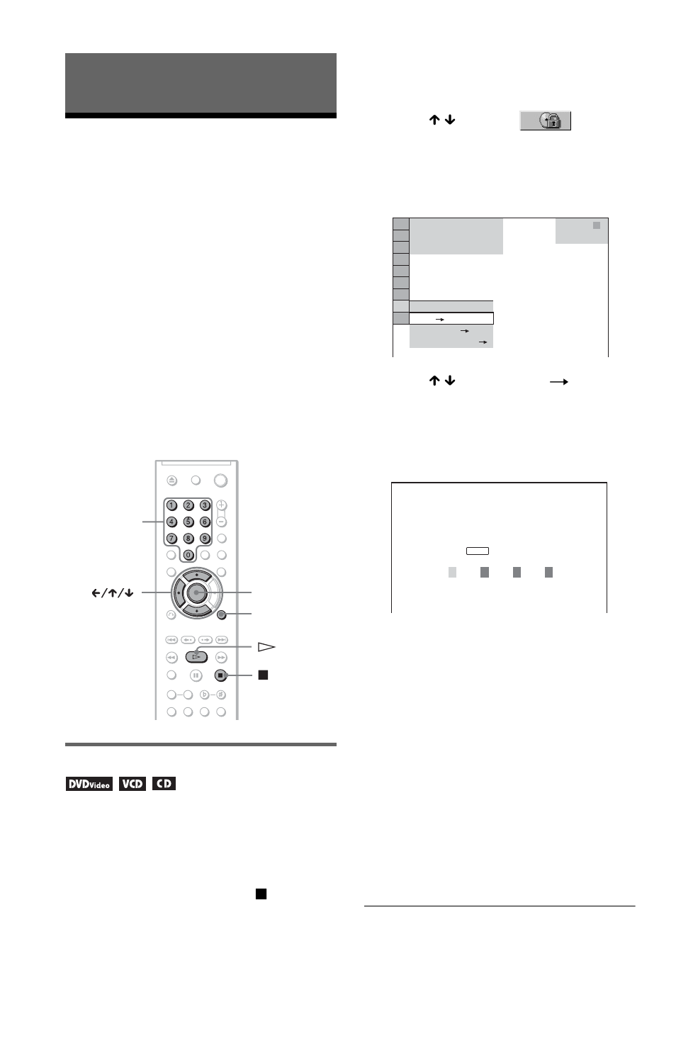 L0 - using various additional functions, Using various additional functions, Locking discs (custom parental | Locking discs, Custom parental control | Sony DVP-K85P User Manual | Page 62 / 96