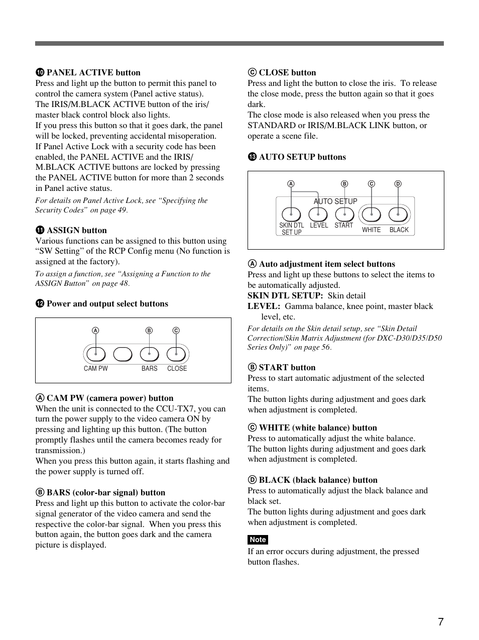 Sony Remote Control Panel RCP-D50/D51 User Manual | Page 7 / 62