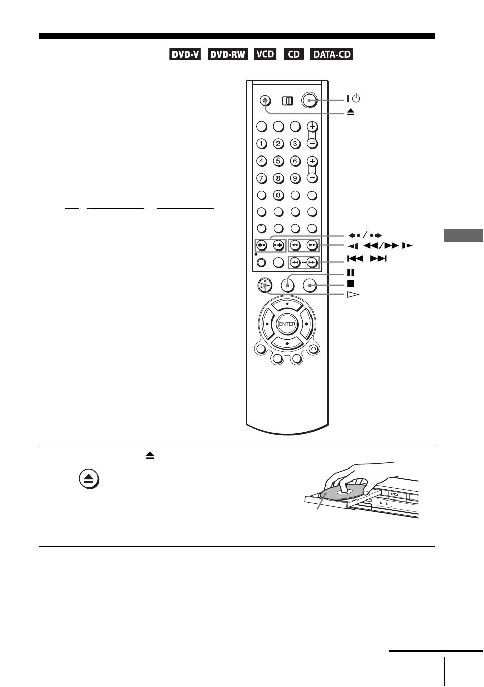 Basic operations, Playing discs | Sony SLV-D350P User Manual | Page 33 / 128