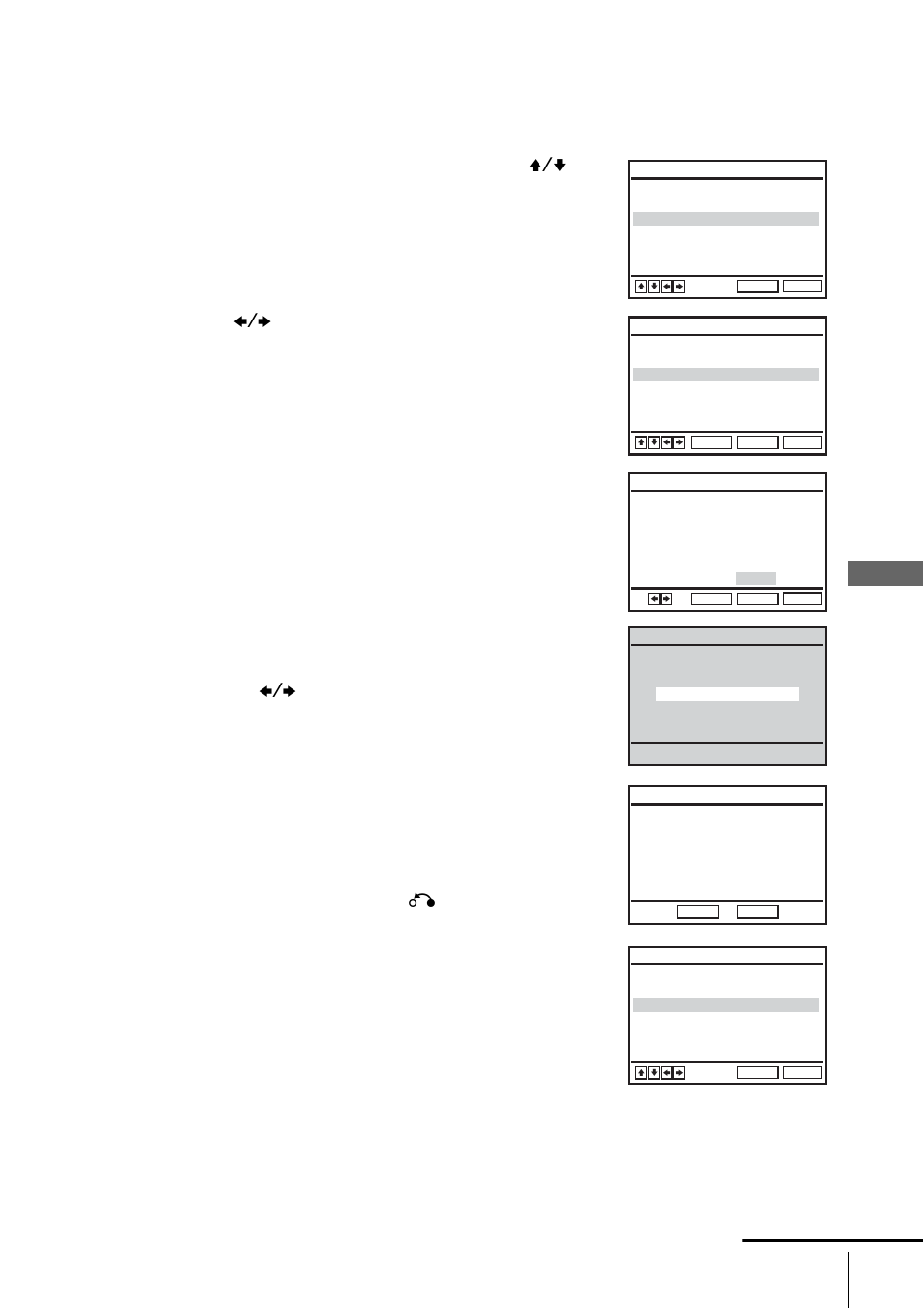 Dv d se ttings and adjus tme nts, Press b/b to select “on,” then press enter, Follow the instructions appearing on the screen | Ensure your tv is (480p) progressive scan capable, Press b/b to select [ok] to test your video signal, Press set up to exit the menu | Sony SLV-D350P User Manual | Page 69 / 128