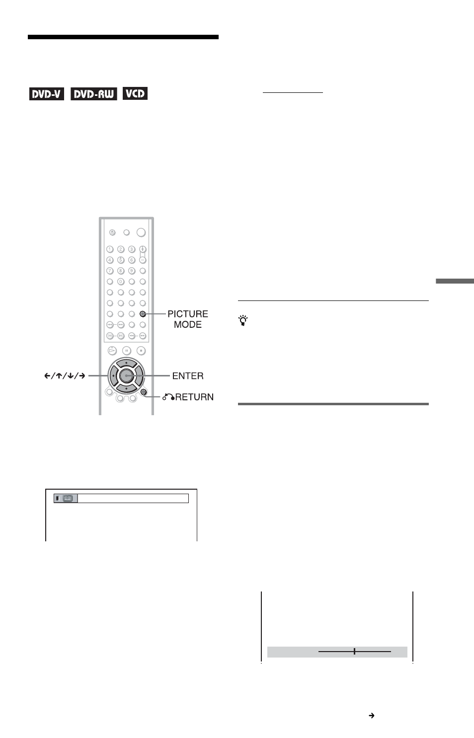 Adjusting the playback picture | Sony DVP-NC655P User Manual | Page 57 / 84