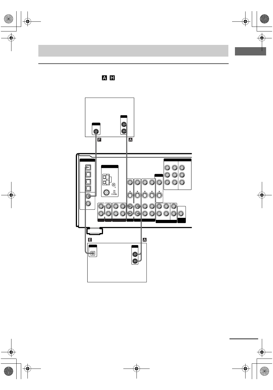 1a: connecting components with, Digital audio output jacks, Getting star ted | 1connect the audio jacks, For details on the required cords ( a, H), see page 6, Continued, Satellite tuner dvd player | Sony STR-DE698 User Manual | Page 7 / 64