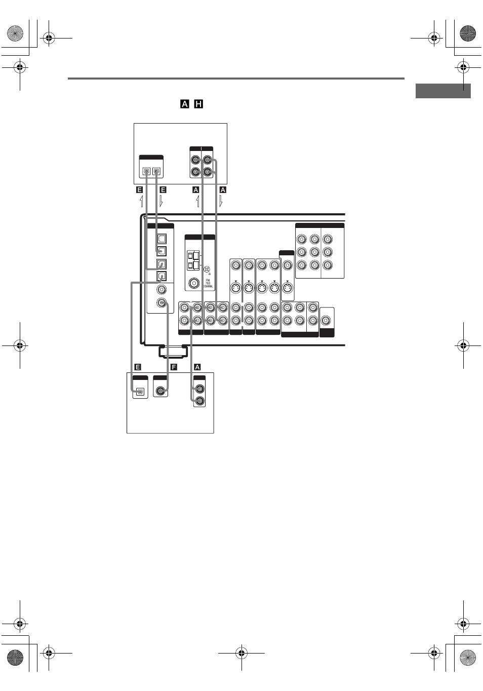 Getting star ted, For details on the required cords ( a, H), see page 6 | Md/tape deck super audio cd/ cd player, Out l l l | Sony STR-DE698 User Manual | Page 9 / 64