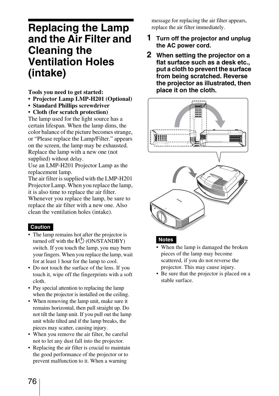 Sony Video Projector VPL-VW90ES User Manual | Page 76 / 100