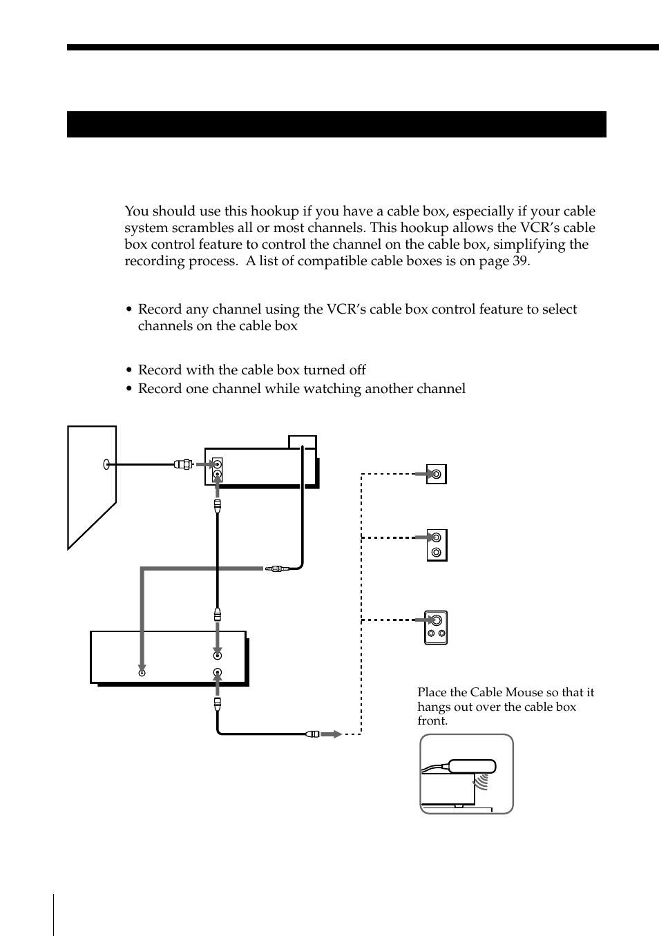 Hookup 1 using cable box control, Step 3: hookups (continued) | Sony SLV-795HF User Manual | Page 10 / 88