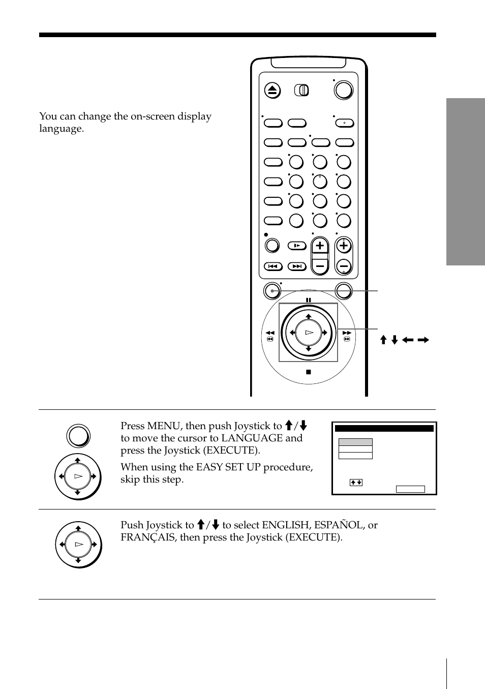 Selecting a language | Sony SLV-795HF User Manual | Page 31 / 88