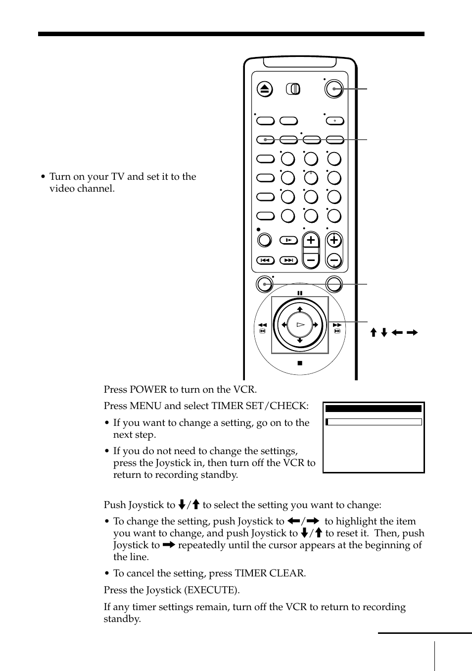 Checking/ changing/ cancelling timer settings, Press power to turn on the vcr | Sony SLV-795HF User Manual | Page 67 / 88