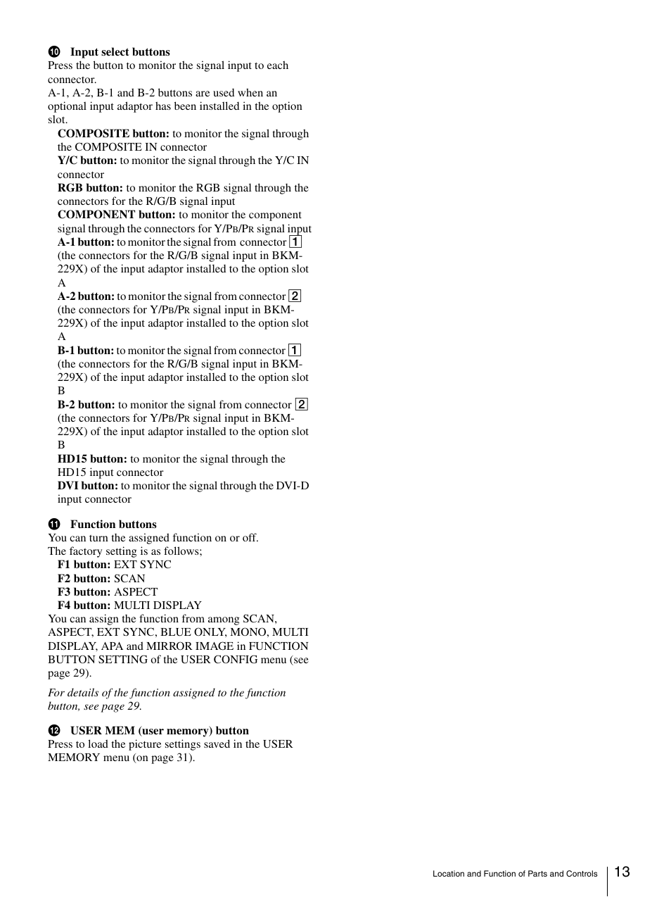 Sony LMD-3250MD User Manual | Page 13 / 40