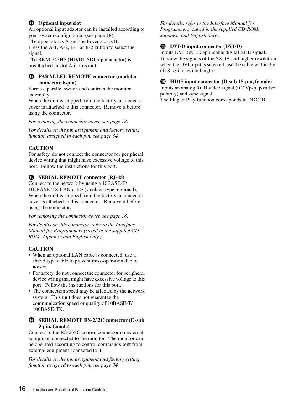 Sony LMD-3250MD User Manual | Page 16 / 40