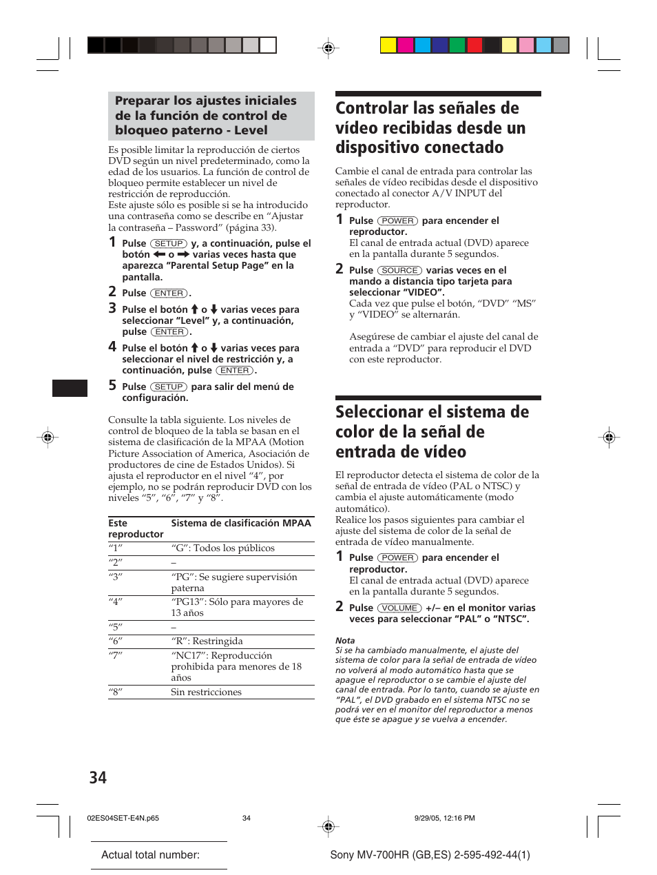 Sony Model MV-700HR User Manual | Page 80 / 96