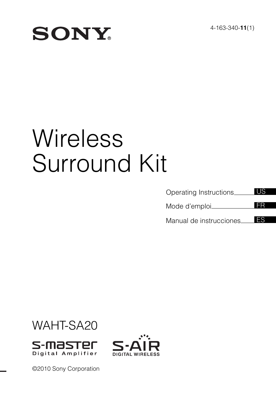 Sony WAHT-SA20 User Manual | 44 pages
