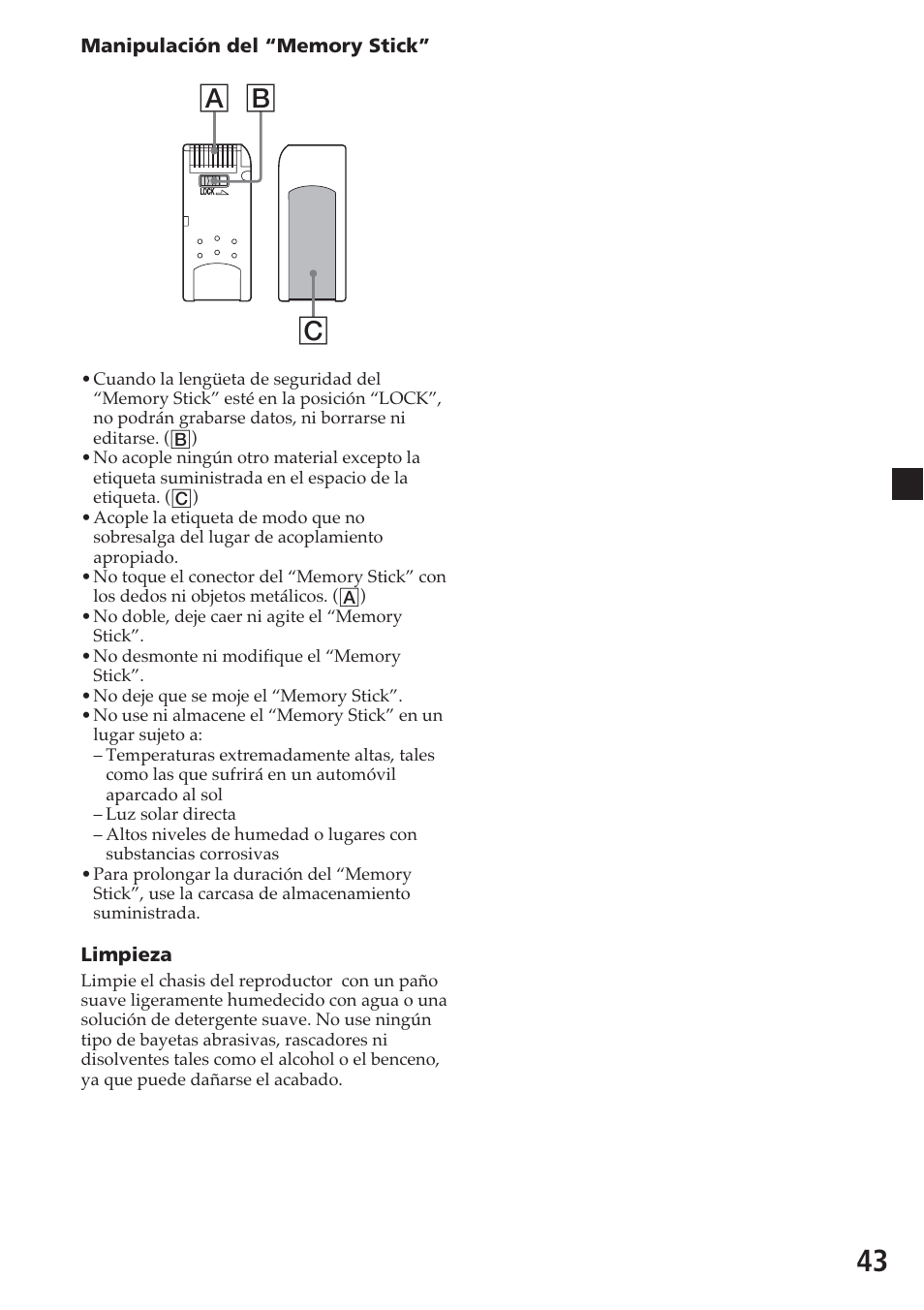 A b c | Sony MV-700HR User Manual | Page 139 / 148