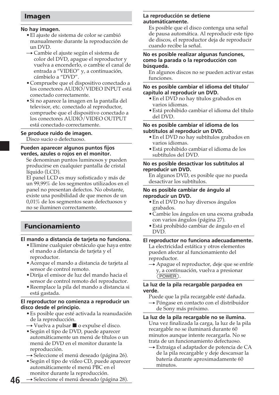 Imagen, Funcionamiento | Sony MV-700HR User Manual | Page 142 / 148