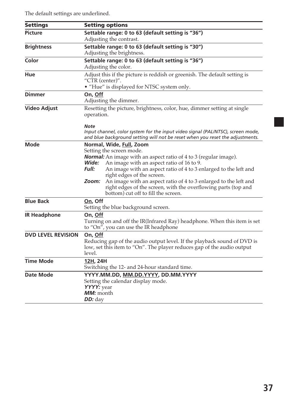 Sony MV-700HR User Manual | Page 37 / 148