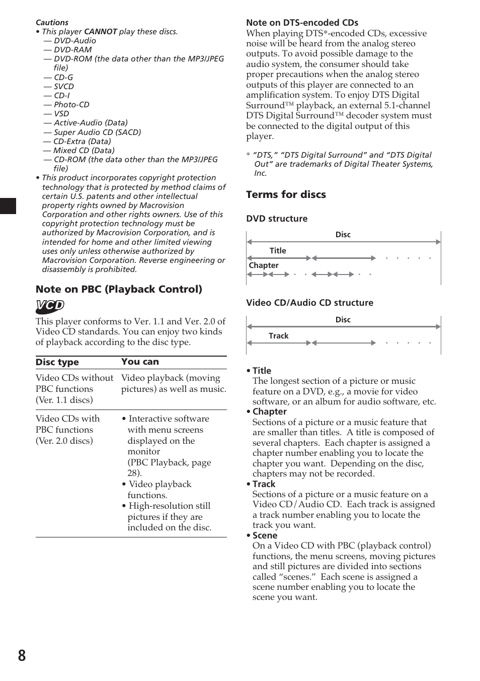 Sony MV-700HR User Manual | Page 8 / 148