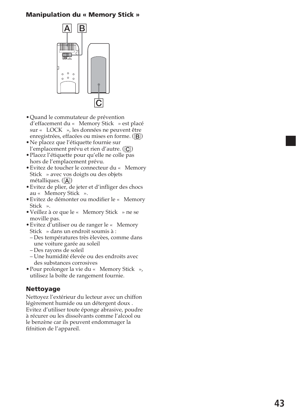 A b c | Sony MV-700HR User Manual | Page 91 / 148