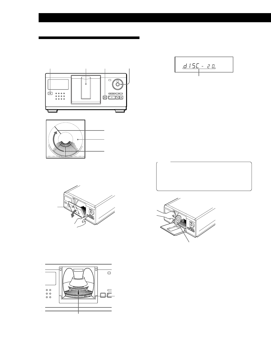 Inserting cds, D sc 1, Getting started | Sony CDP-CX225 User Manual | Page 6 / 20