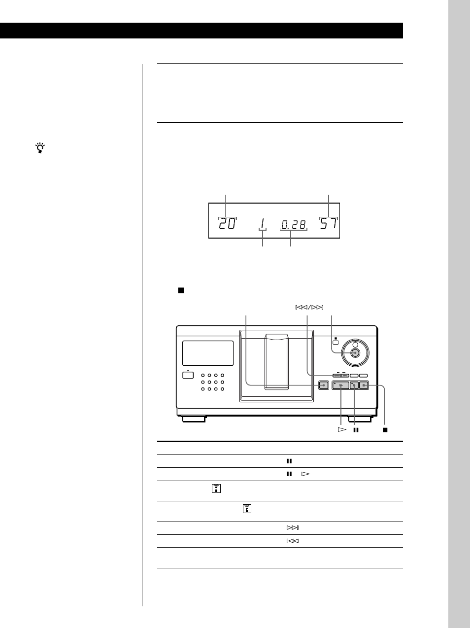 Basic operations, Display information while playing a disc, Press p | Sony CDP-CX225 User Manual | Page 9 / 20