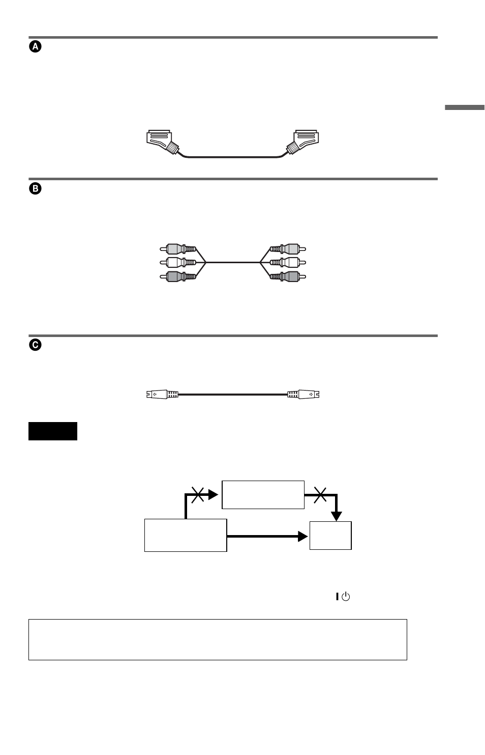 Bif you are connecting to a video input jack | Sony DVP-NS405 User Manual | Page 19 / 72