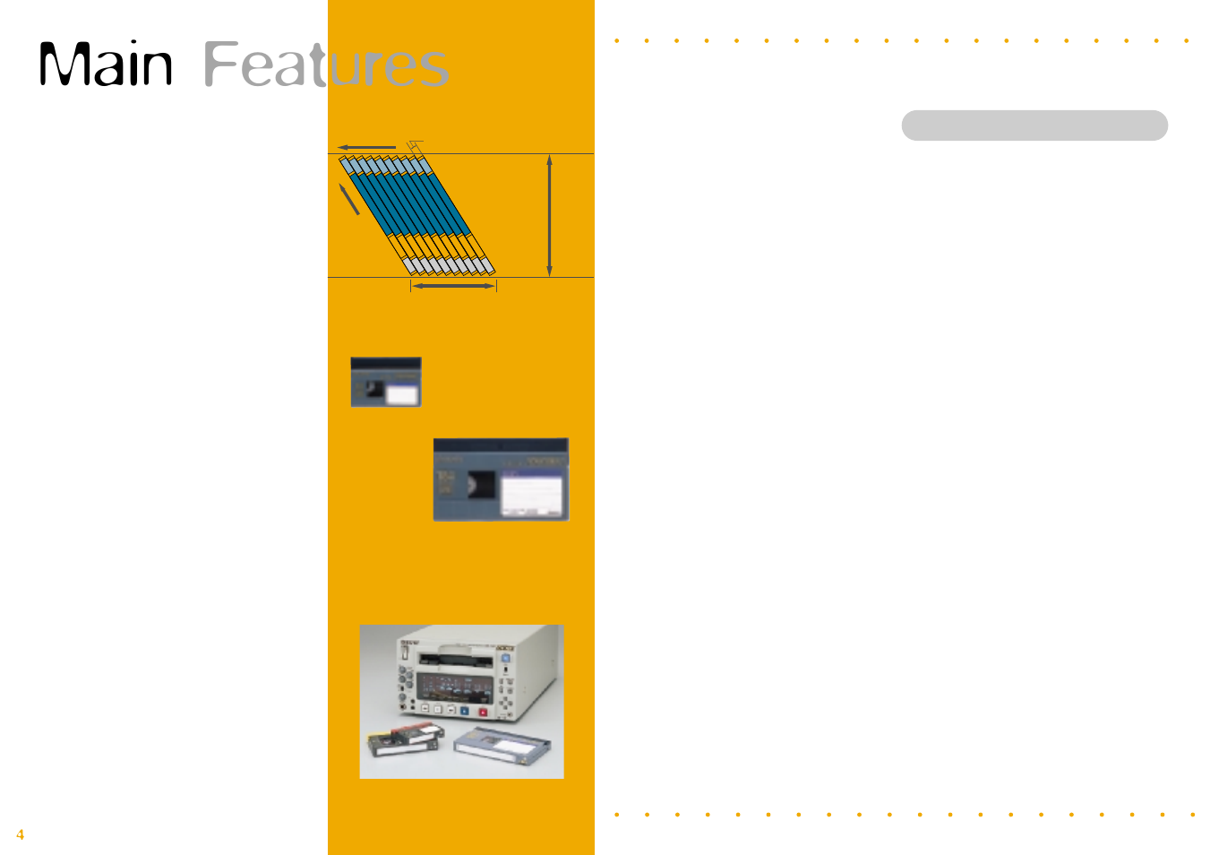 Main features | Sony DSR-1500P User Manual | Page 4 / 8