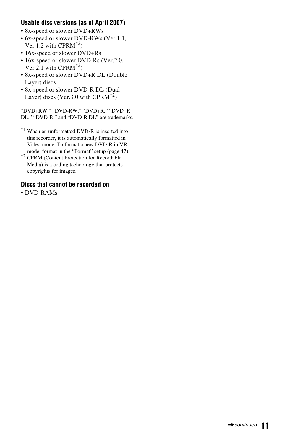 Sony RDR-HXD970 User Manual | Page 11 / 172