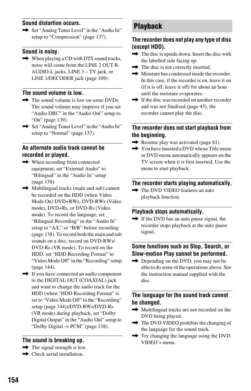 Playback | Sony RDR-HXD970 User Manual | Page 154 / 172