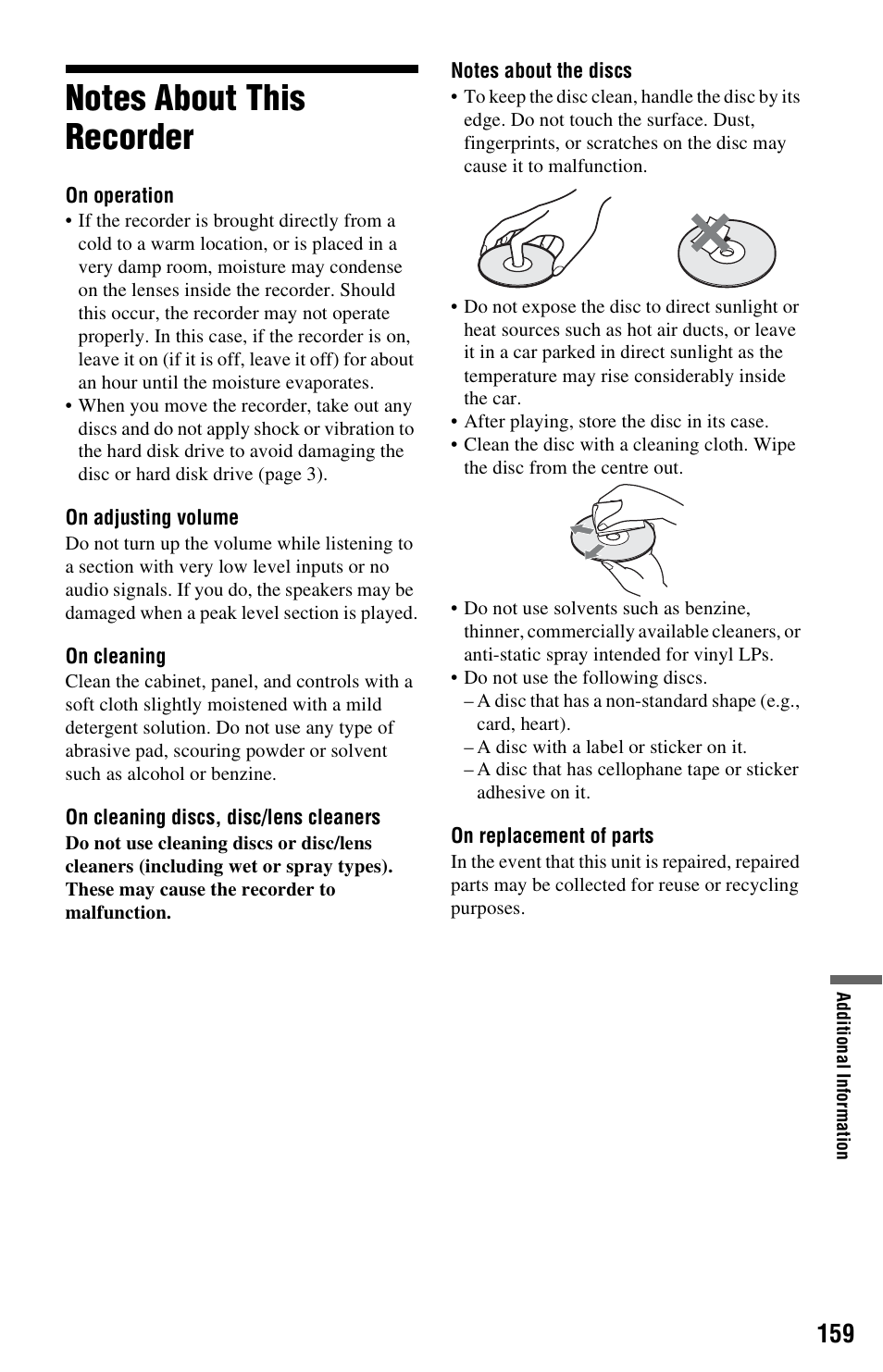 Notes about this recorder | Sony RDR-HXD970 User Manual | Page 159 / 172