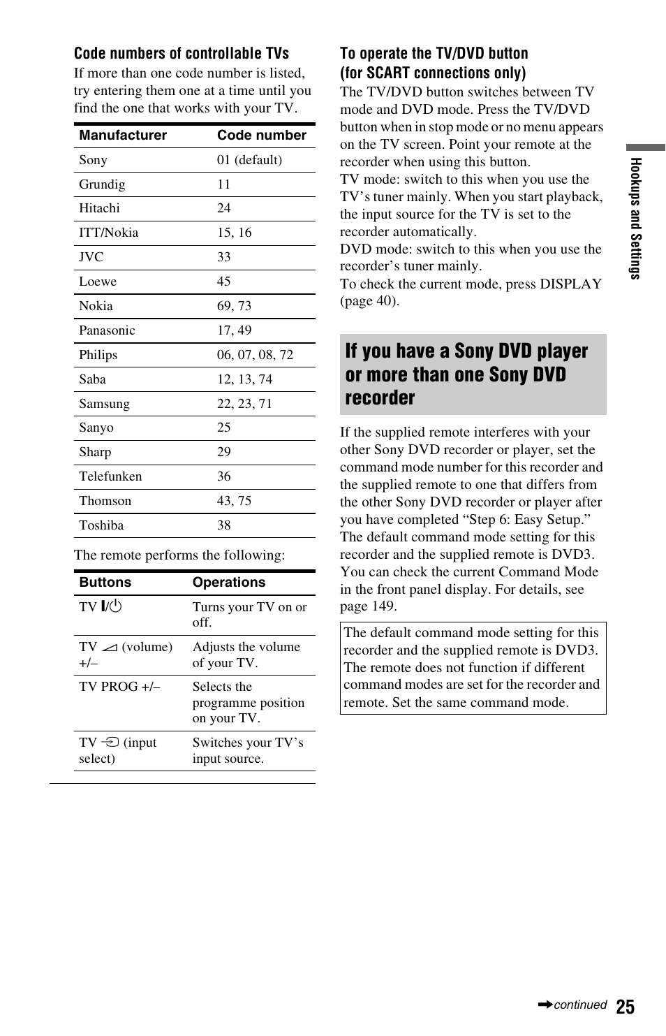 Recorder | Sony RDR-HXD970 User Manual | Page 25 / 172
