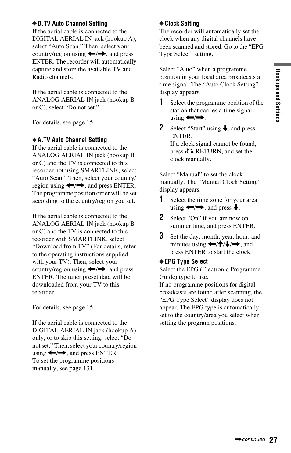 Sony RDR-HXD970 User Manual | Page 27 / 172