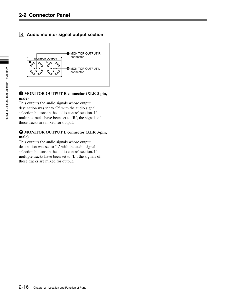 2 connector panel | Sony MSW-M2100 User Manual | Page 24 / 106
