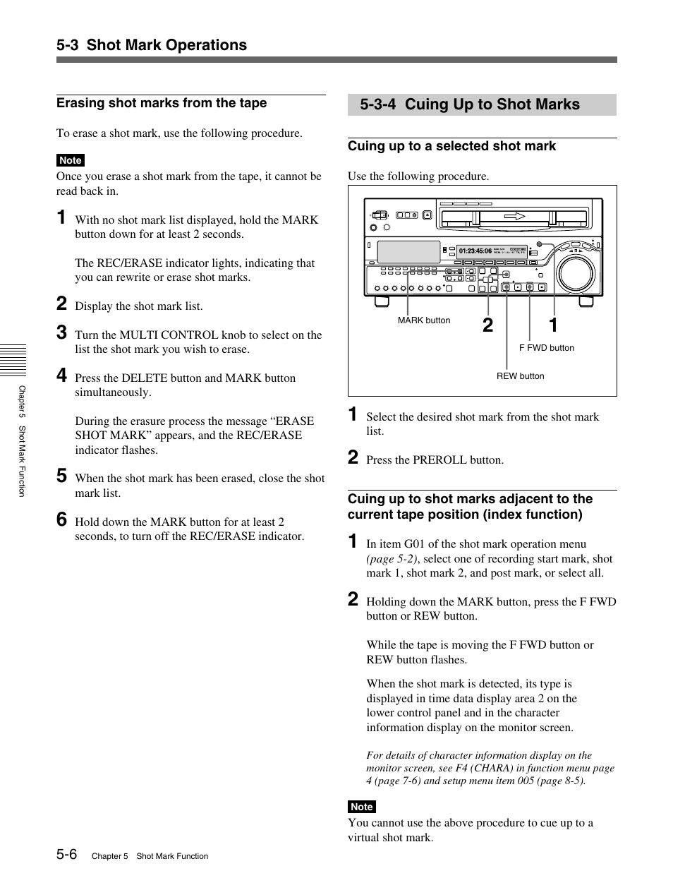 3-4 cuing up to shot marks | Sony MSW-M2100 User Manual | Page 50 / 106