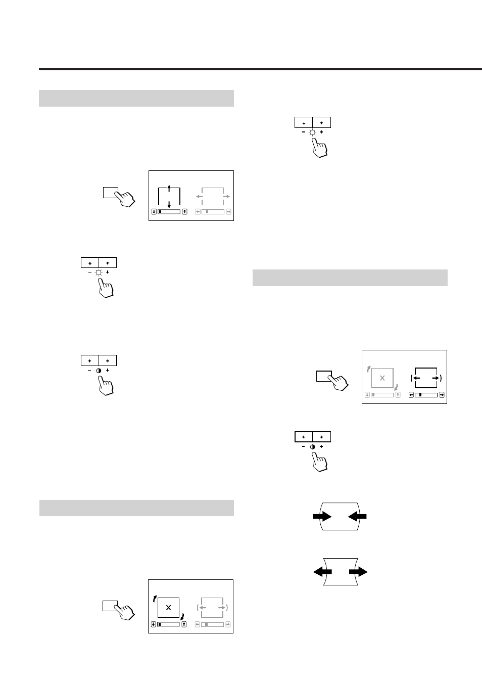 Adjusting the picture size, Adjusting the picture rotation, Adjusting the pincushion | Adjustments | Sony GDM-17SE2T User Manual | Page 8 / 40