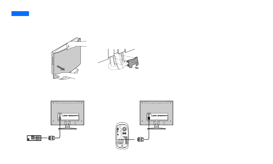 Connecting your display to your computer, Setup 2, Setup 2: connecting your display to your computer | Sony SDM-V72W User Manual | Page 11 / 127